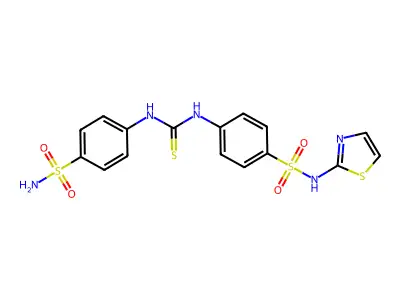 1-(4-Sulfamoylphenyl)-3-[4-(1,3-thiazol-2-ylsulfamoyl)phenyl]thiourea structure
