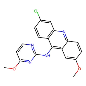 6-chloro-2-methoxy-N-(4-methoxypyrimidin-2-yl)acridin-9-amine structure