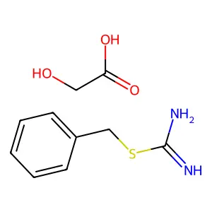 Benzyl carbamimidothioate;2-hydroxyacetic acid structure