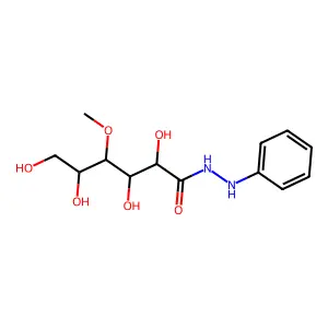 2,3,5,6-tetrahydroxy-4-methoxy-N'-phenylhexanehydrazide structure