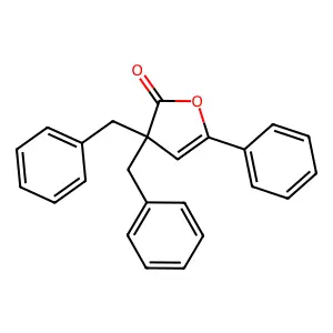 3,3-Dibenzyl-5-phenylfuran-2(3H)-one structure