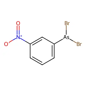 Dibromo-(3-nitrophenyl)arsane structure