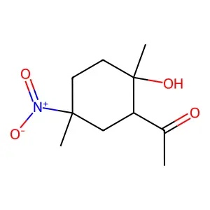 1-(2-Hydroxy-2,5-dimethyl-5-nitrocyclohexyl)ethan-1-one structure