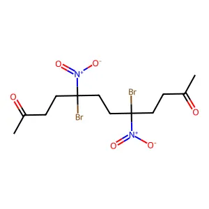 5,8-Dibromo-5,8-dinitrododecane-2,11-dione structure