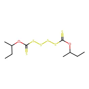 O-butan-2-yl (butan-2-yloxycarbothioyltetrasulfanyl)methanethioate structure