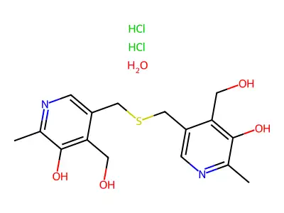 Pyridoxin-5-thioaether dihydrochlorid hydrat structure