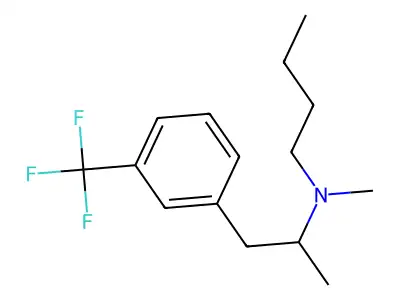 Phenethylamine, N-butyl-alpha,N-dimethyl-m-trifluoromethyl- structure