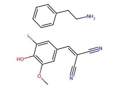 Phenethylamine, compd. with 4-dicyanovinyl-2-iodo-6-methoxyphenol structure