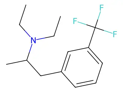 Phenethylamine, N,N-diethyl-alpha-methyl-m-trifluoromethyl- structure