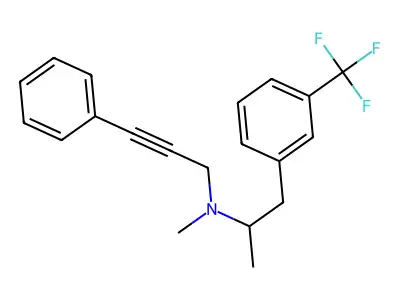 Phenethylamine, alpha,N-dimethyl-N-(3-phenyl-2-propynyl)-m-trifluoromethyl- structure
