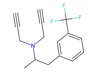Phenethylamine, N,N-di(2-propynyl)-alpha-methyl-m-trifluoromethyl- structure