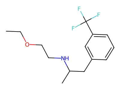 Phenethylamine, N-(2-ethoxyethyl)-alpha-methyl-m-trifluoromethyl- structure