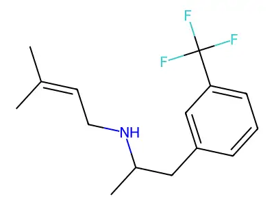 Phenethylamine, N-(2-isopentenyl)-alpha-methyl-m-trifluoromethyl- structure