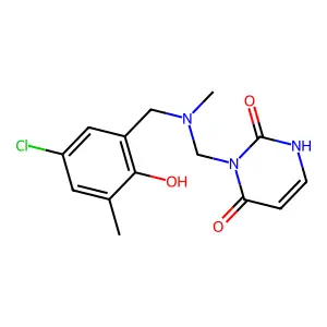 Uracil, 3-(((5-chloro-3-methylsalicyl)methylamino)methyl)- structure