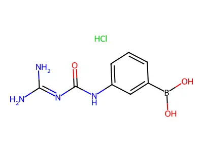 Urea, 1-amidino-3-(m-boronophenyl)-, hydrochloride structure