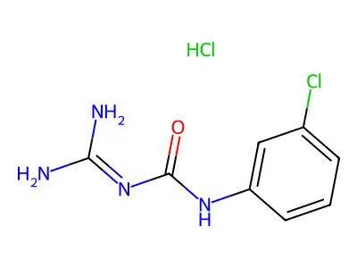 Urea, 1-amidino-3-(m-chlorophenyl)-, hydrochloride structure