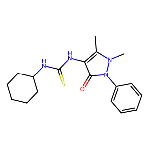 Urea, 3-(4-antipyrinyl)-1-cyclohexyl-2-thio- structure