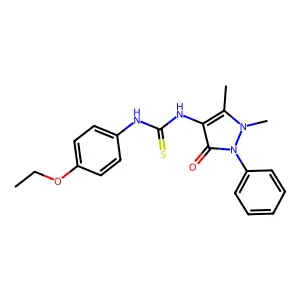 Urea, 3-(4-antipyrinyl)-1-(p-ethoxyphenyl)-2-thio- structure