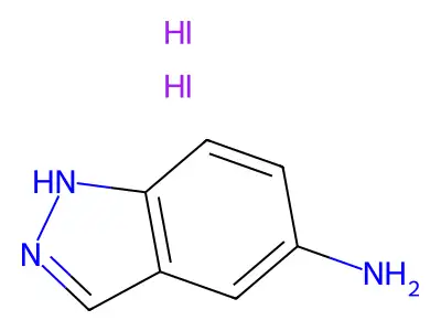1H-Indazol-6-amine, dihydriodide structure