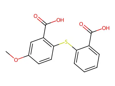 2-(2-Carboxyphenylthio)-5-methoxybenzoic acid structure