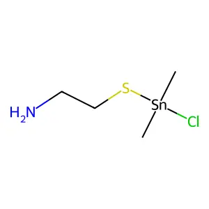 2-[(氯二甲基锡烷基)硫代]乙胺 structure