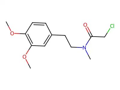 2-chloro-N-[2-(3,4-dimethoxyphenyl)ethyl]-N-methylacetamide structure