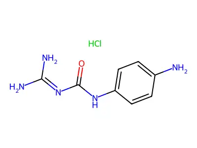 Urea, 1-amidino-3-(p-aminophenyl)-, hydrochloride structure