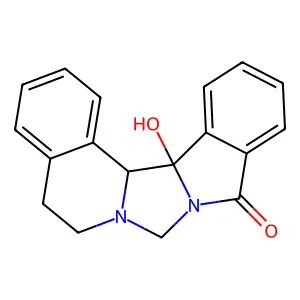 14b-Hydroxy-5,6,14b,14c-tetrahydro-8H,10H-isoindolo[2',1':3,4]imidazo[5,1-a]isoquinolin-10-one structure