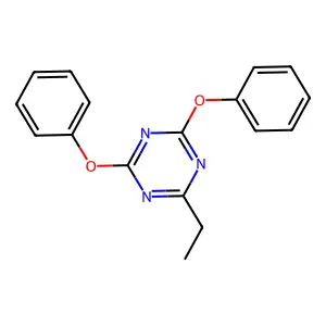 2-Ethyl-4,6-diphenoxy-1,3,5-triazine structure