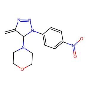 4-[5-methylidene-3-(4-nitrophenyl)-4H-triazol-4-yl]morpholine structure