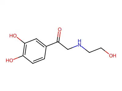 3',4'-Dihydroxy-2-((2-hydroxyethyl)amino)acetophenone structure
