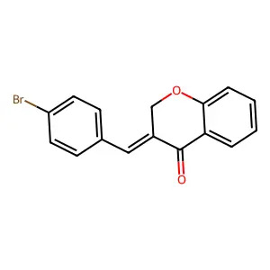 4H-1-Benzopyran-4-one, 3-[(4-bromophenyl)methylene]-2,3-dihydro- structure