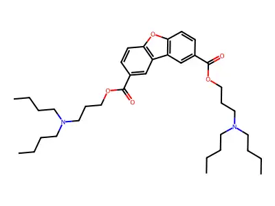 Bis(3-(dibutylamino)propyl) dibenzo(b,d)furan-2,8-dicarboxylate structure