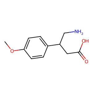 (3S)-4-amino-3-(4-methoxyphenyl)butanoic acid structure