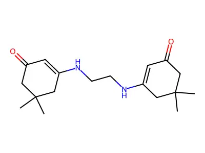 3,3'-(Ethane-1,2-diyldiimino)bis(5,5-dimethylcyclohex-2-en-1-one) structure