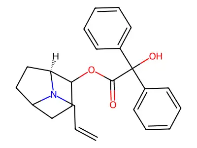(+)-2-alpha-Nortropan-2-ol, 8-allyl-, diphenylglycolate structure