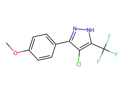 4-chloro-3-(4-methoxyphenyl)-5-(trifluoromethyl)-1H-pyrazole structure