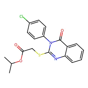 Isopropyl ((3-(4-chlorophenyl)-4-oxo-3,4-dihydro-2-quinazolinyl)thio)acetate structure