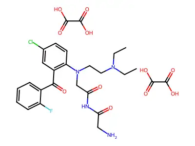 C23H28ClFN4O3.2C2H2O4.1/2H2O structure