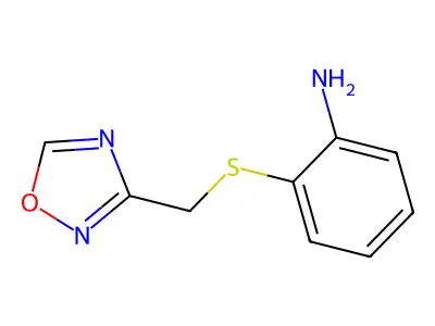 Benzenamine, 2-((1,2,4-oxadiazol-3-ylmethyl)thio)- structure