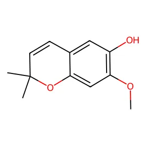 2H-1-Benzopyran-6-ol, 7-methoxy-2,2-dimethyl- structure