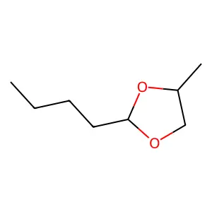 戊醛丙二醇缩醛 structure