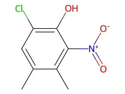 6-Chloro-3,4-dimethyl-2-nitrophenol structure