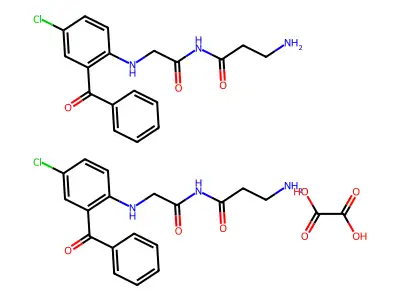 C18H18ClN3O3.1/2C2H2O4.2H2O structure