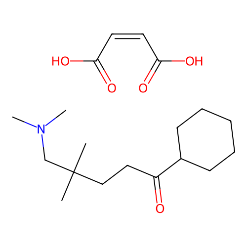 1-Pentanone, 1-cyclohexyl-4,4-dimethyl-5-(dimethylamino)-, maleate structure