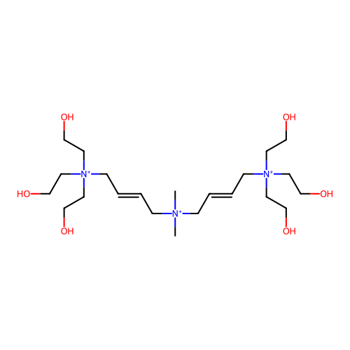 dimethyl-bis[(E)-4-[tris(2-hydroxyethyl)azaniumyl]but-2-enyl]azanium structure