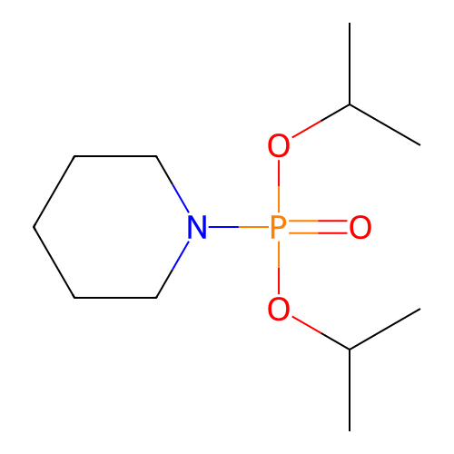 Diisopropyl 1-piperidinylphosphonate structure
