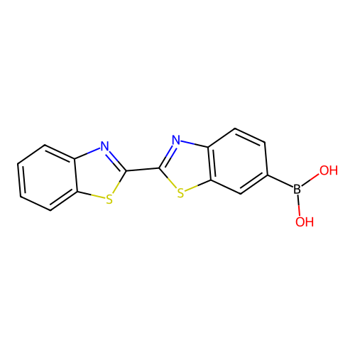 [2-(1,3-Benzothiazol-2-yl)-1,3-benzothiazol-6-yl]boronic acid structure
