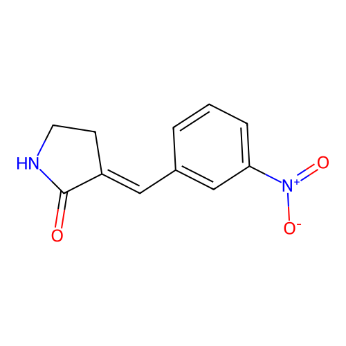 (3E)-3-[(3-nitrophenyl)methylidene]pyrrolidin-2-one structure