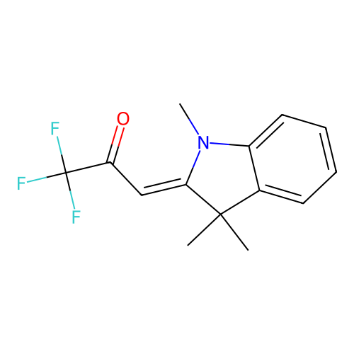 (Z)-1,1,1-trifluoro-3-(1,3,3-trimethylindolin-2-ylidene)propan-2-one structure